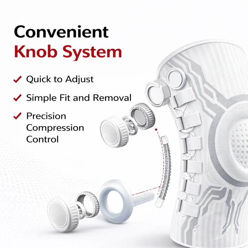 🦵🛡️Adjustable Compression Knee Support – Knob Design + Patella