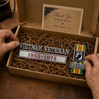 Vietnam Veteran 1955–1975 Memorial Car Emblem Metal Badge