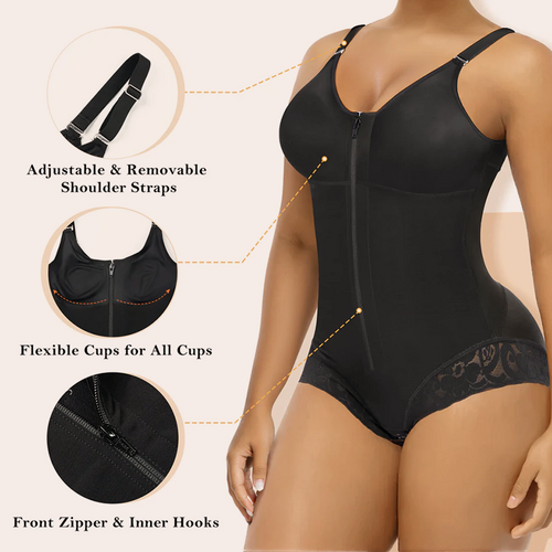 💋2026 Upgraded Plus-Size Shaping Jumpsuit — Waist-Cinching and Butt-Lifting Design