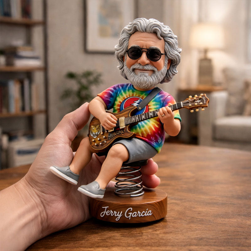 🔥Today's 50% Off Hot Sale🎸Grateful Dead Jerry Garcia Bobblehead Car & Desk Ornament ✨