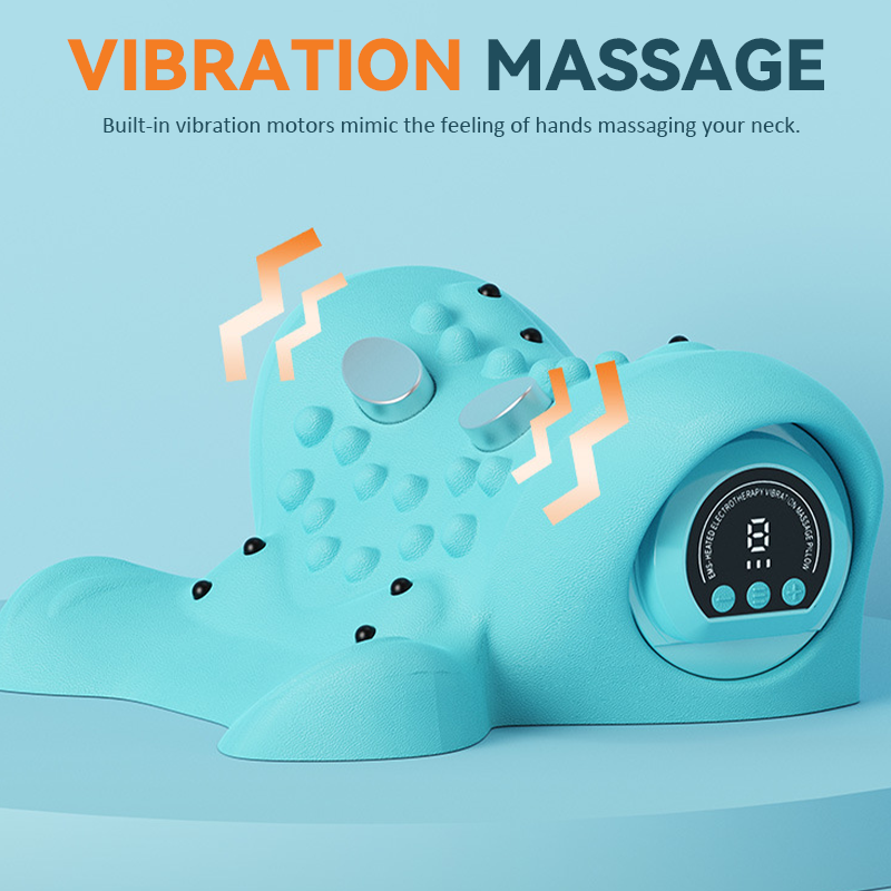 ⚡Remote-Controlled Cervical Massage Pillow with Microcurrent, Heating, and Vibration