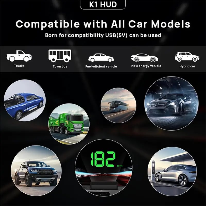🔥🔥Head Up Display Car GPS Digital Speedometer