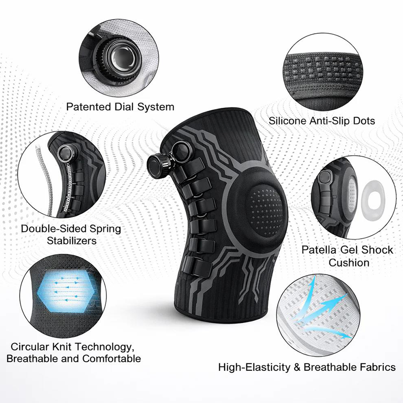 🦵🛡️Adjustable Compression Knee Support – Knob Design + Patella
