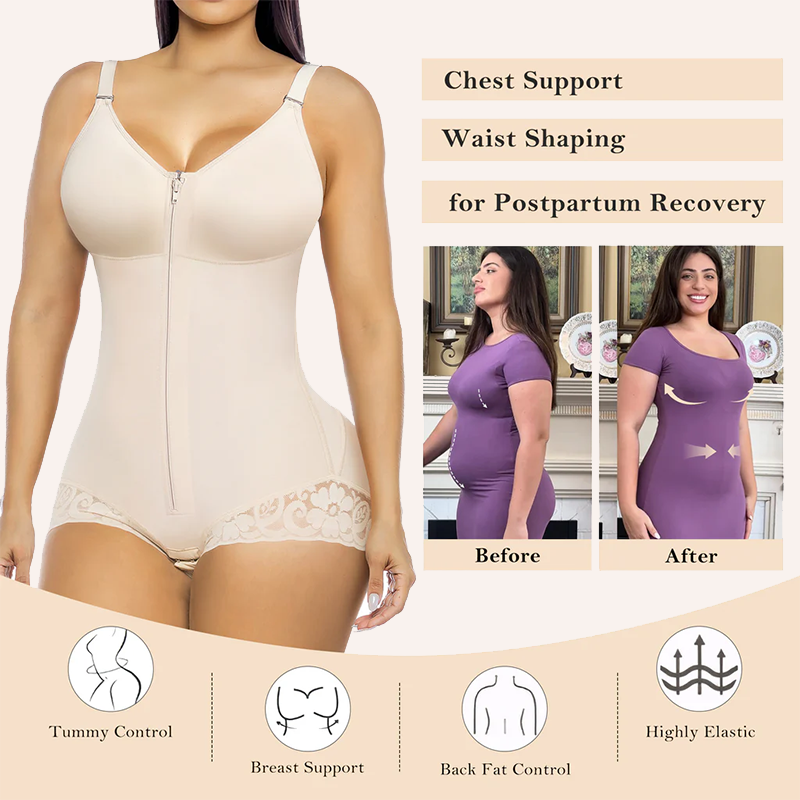 💋2026 Upgraded Plus-Size Shaping Jumpsuit — Waist-Cinching and Butt-Lifting Design