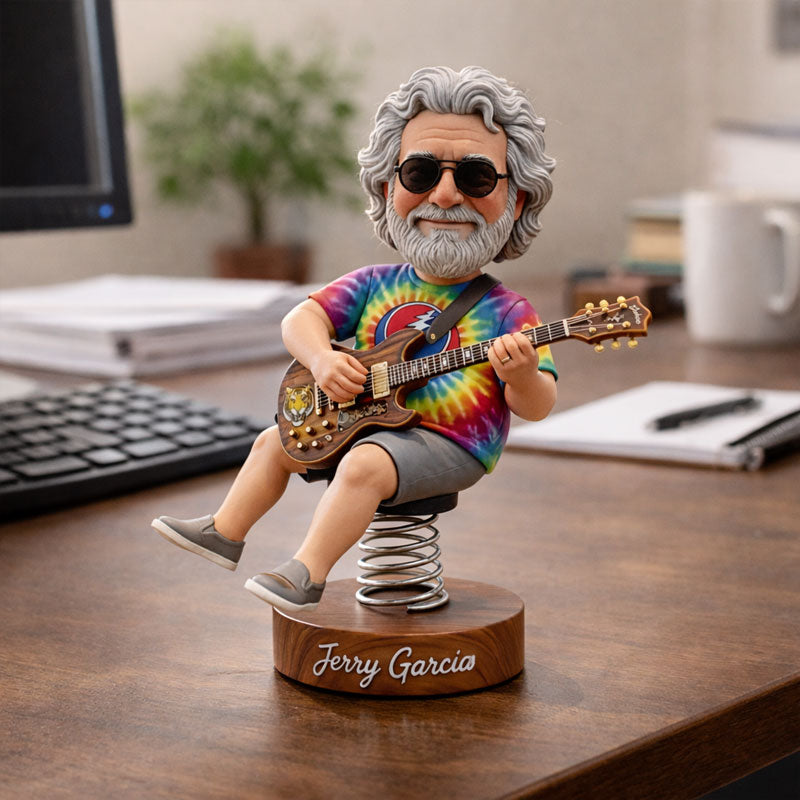 🔥Today's 50% Off Hot Sale🎸Grateful Dead Jerry Garcia Bobblehead Car & Desk Ornament ✨