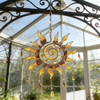 Sun Spiral Crystal Suncatcher ☀️ — Turn Sunlight into a Mesmerizing Golden Glow