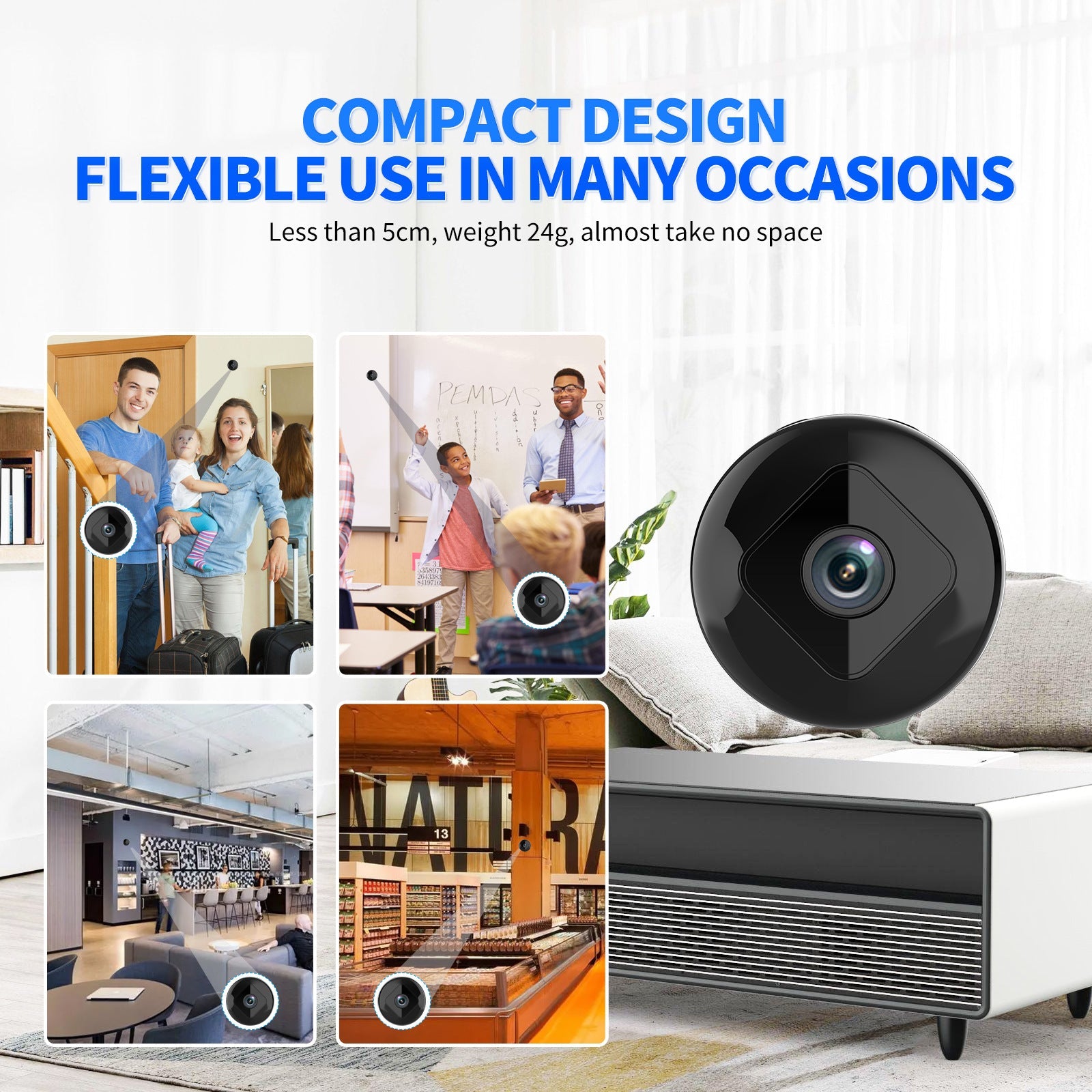 [Hidden camera HD night vision]No WIFI or electricity required💯Tiny and installs in 1 second ⚠️Remote real-time viewing