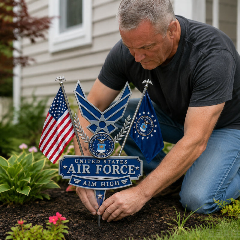 ⏰Today's flash sale: 50% off🦅Metal Marine Corps Garden Decor Pitcher