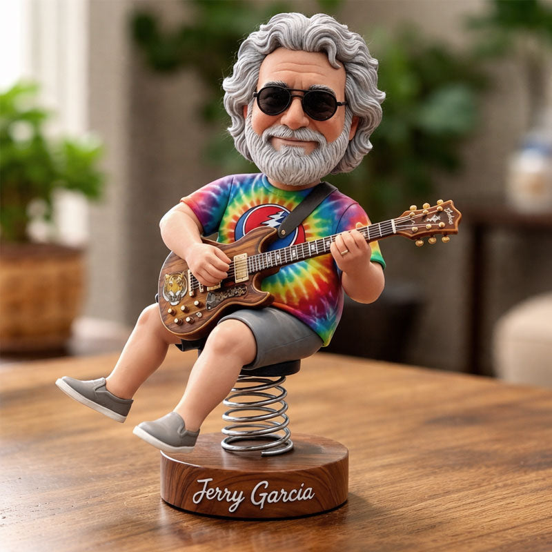 🔥Today's 50% Off Hot Sale🎸Grateful Dead Jerry Garcia Bobblehead Car & Desk Ornament ✨
