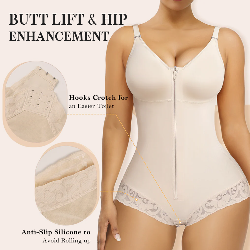 💋2026 Upgraded Plus-Size Shaping Jumpsuit — Waist-Cinching and Butt-Lifting Design