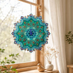 Mandala Rotating Wind Chime Peacock 3D Garden Wind Chime Pendant🦚