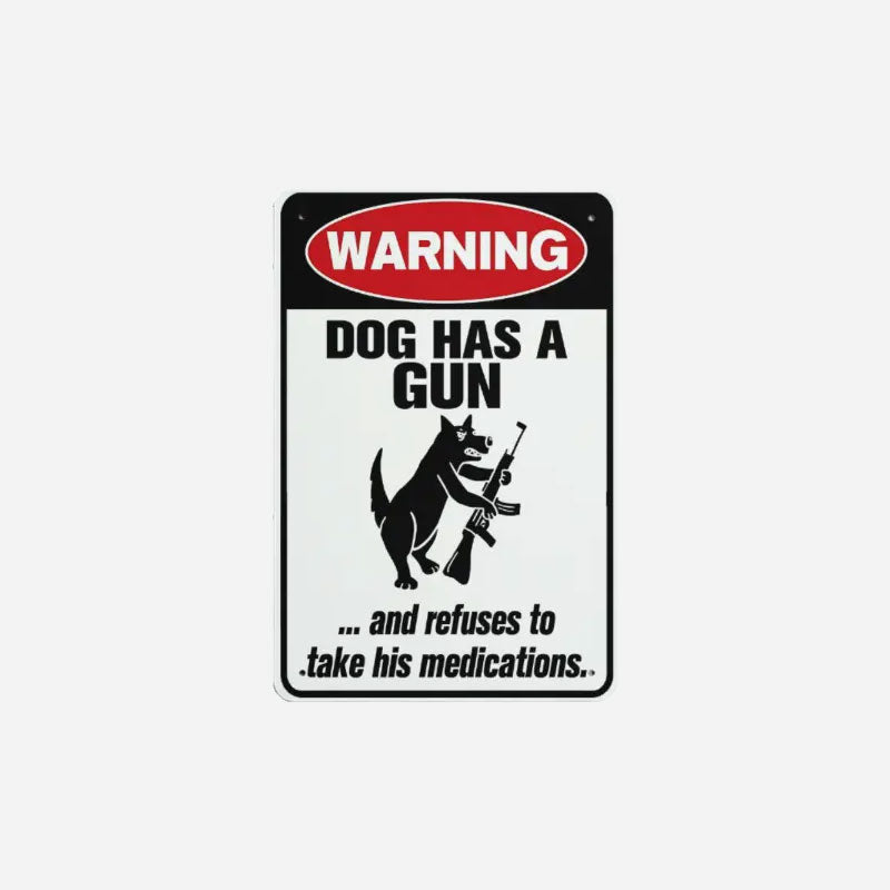 "Guard Cat & Dog" Humorous Warning Sign 🐶🐱 — Give Your Neighbors Something to Talk About