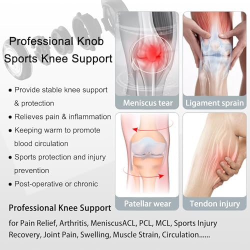 🦵🛡️Adjustable Compression Knee Support – Knob Design + Patella
