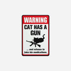 "Guard Cat & Dog" Humorous Warning Sign 🐶🐱 — Give Your Neighbors Something to Talk About