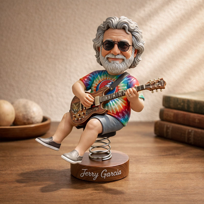 🔥Today's 50% Off Hot Sale🎸Grateful Dead Jerry Garcia Bobblehead Car & Desk Ornament ✨