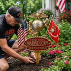 ⏰Today's flash sale: 50% off🦅Metal Marine Corps Garden Decor Pitcher