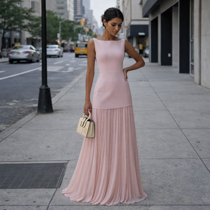 👗Solid-Color Sleeveless Knit Vest & Knit Skirt Two-Piece Set
