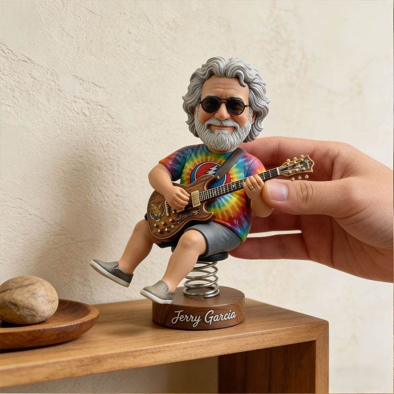 🔥Today's 50% Off Hot Sale🎸Grateful Dead Jerry Garcia Bobblehead Car & Desk Ornament ✨