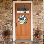 2026 Hottest Home Decor Trends: 💥Happy Place – Vintage Statement Metal Sign