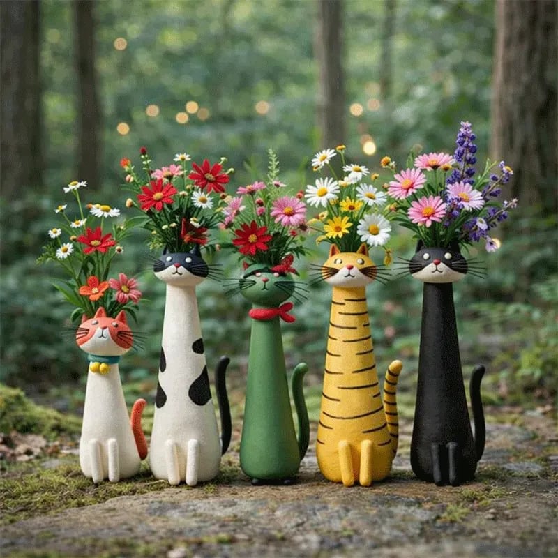 🐱🐶Creative Cat & Dog Animal Vases — Home Decor Ornaments