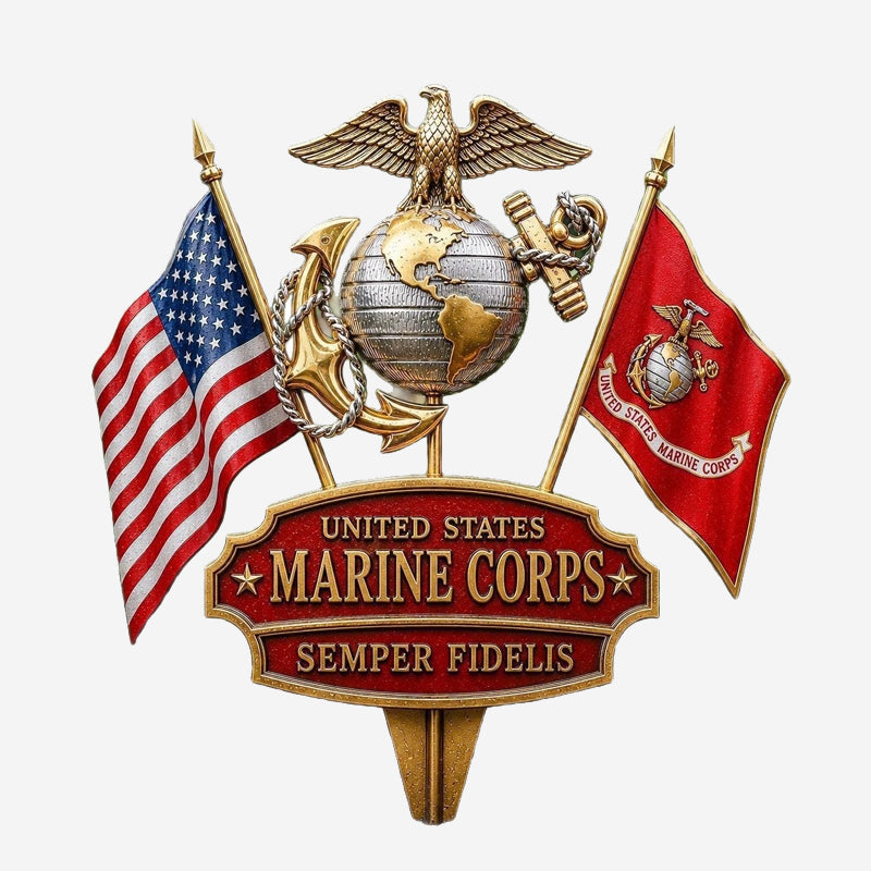 ⏰Today's flash sale: 50% off🦅Metal Marine Corps Garden Decor Pitcher