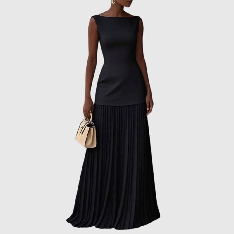 👗Solid-Color Sleeveless Knit Vest & Knit Skirt Two-Piece Set