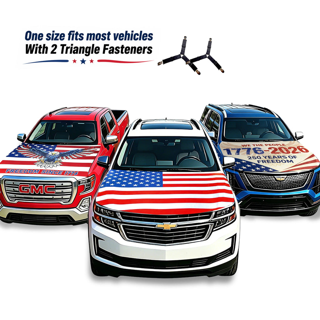 🇺🇸🦅 Stars & Stripes Independence Day Car Hood Cover